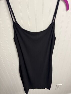 Skims Soft Lounge Mini Slip Dress Ribbed NWT Medium Onyx